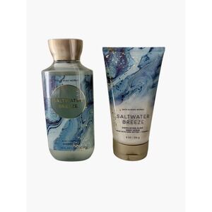 Bath & Body Works SALTWATER BREEZE Exfoliating GLOW Body Scrub & Shower Gel NEW